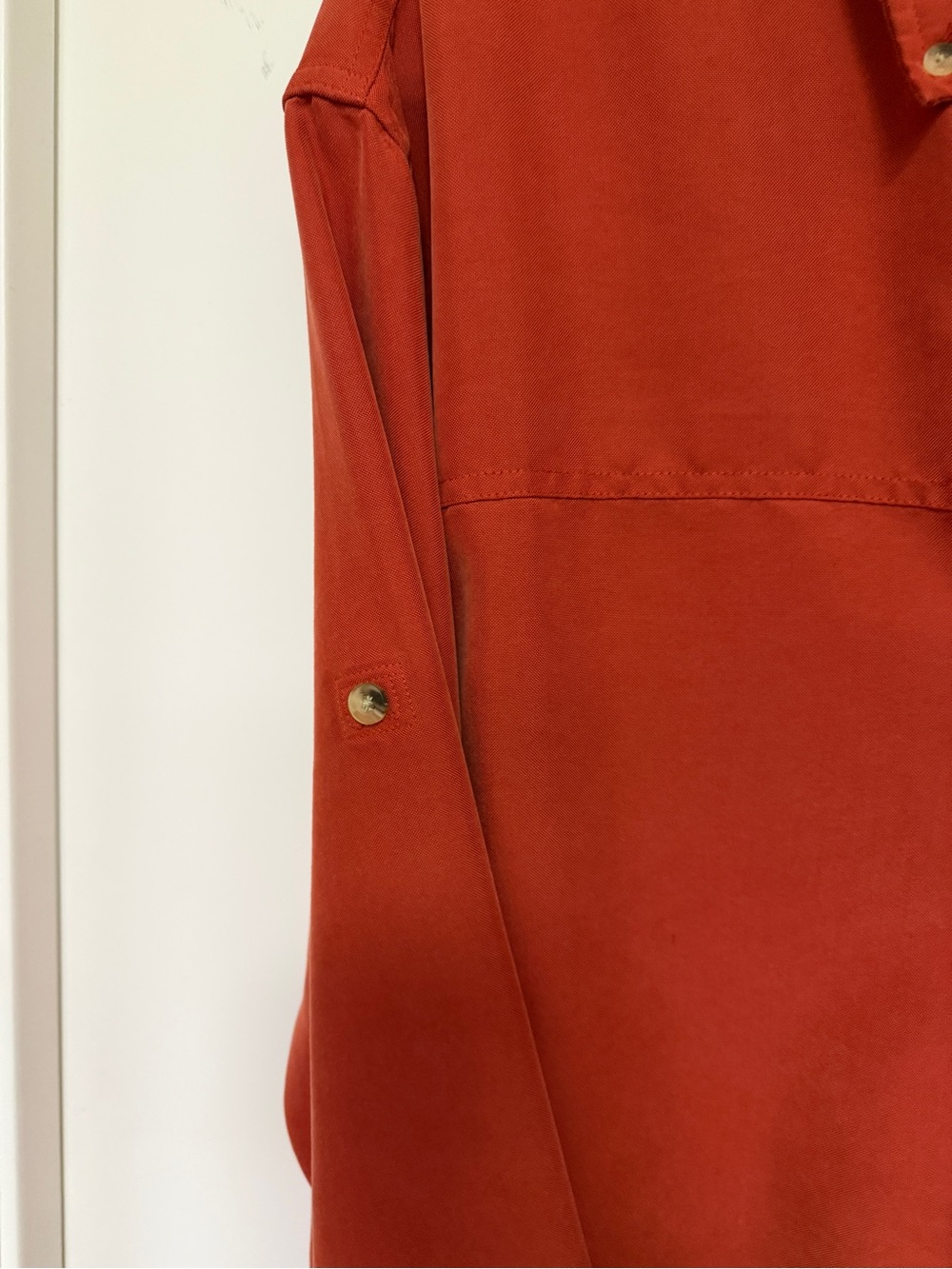 The North Face long sleeve, button-up, rust/orange - size L - Picture 4 of 8